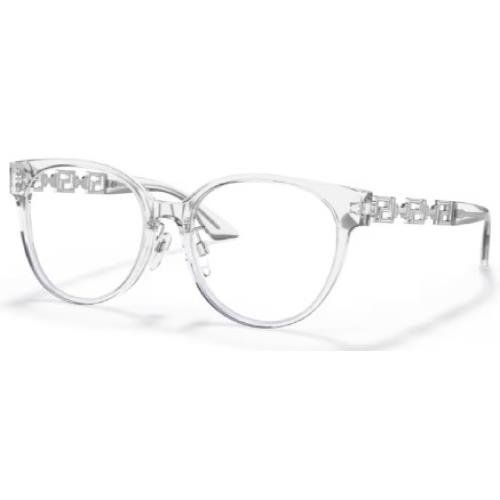 Versace VE3302D 148 Eyeglasses Women`s Crystal Full Rim Oval Shape 54mm