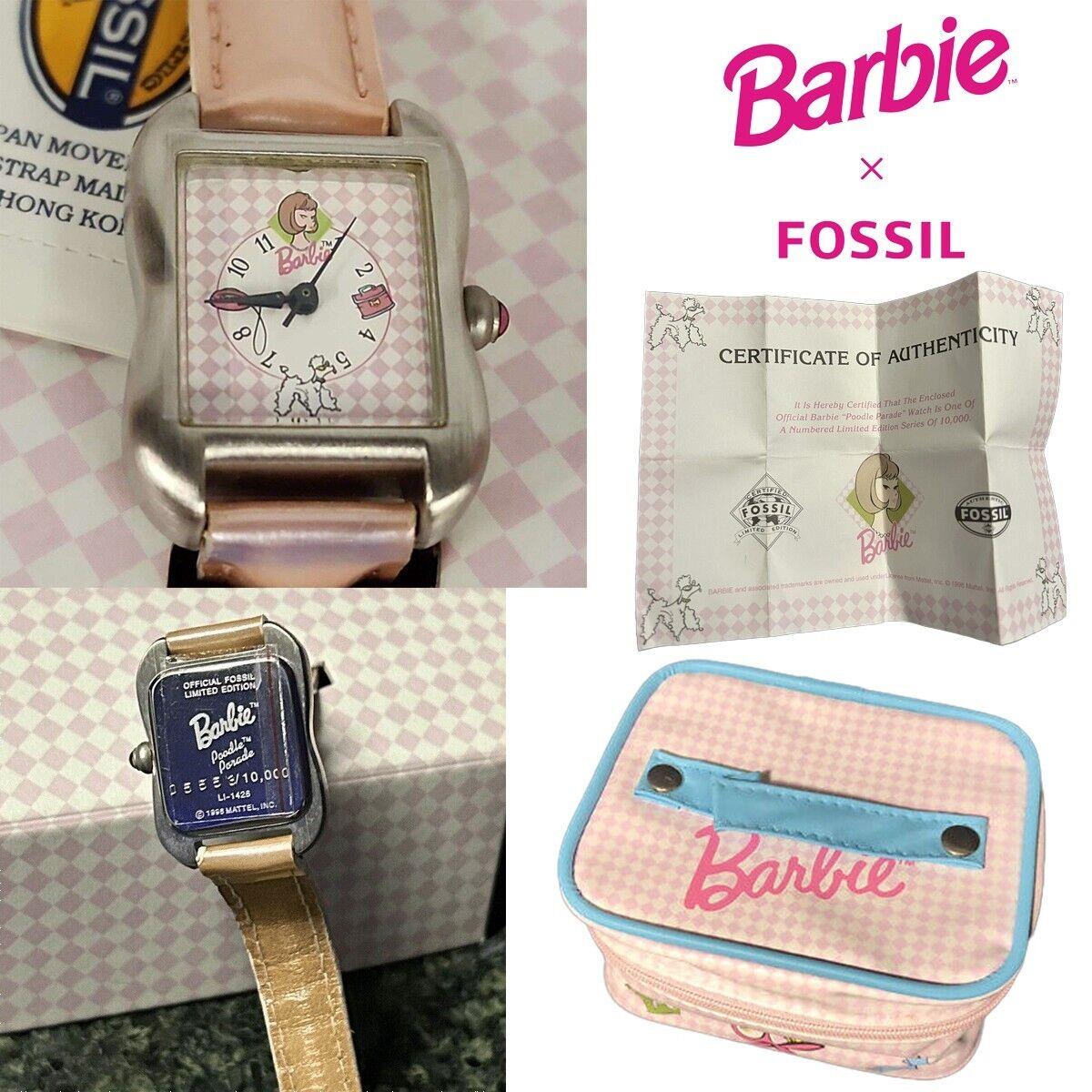 1996 Rare Mint Fossil Barbie Poodle Parade 0803/10000 Collectors Watch LI1426