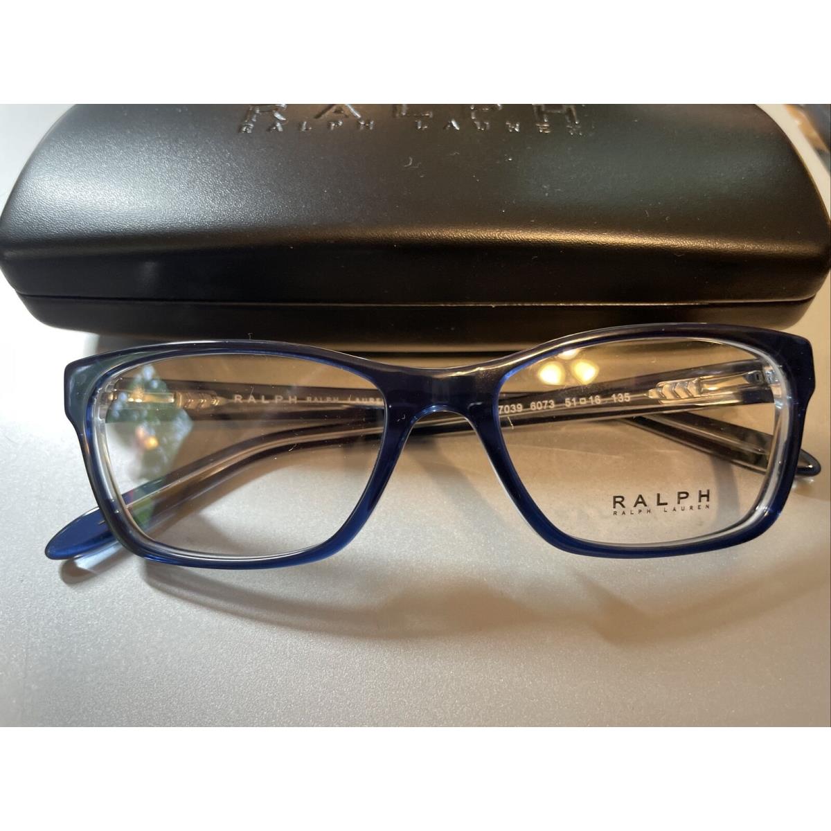 Ralph By Ralph Lauren RA7039-6073 51-16-135 Blue Transparent Plastic Eyeglasses