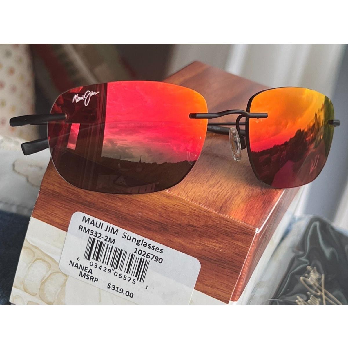 Maui Jim Nanea MJ RM332 2M Black Hawaii Lava Polarized Sunglasses