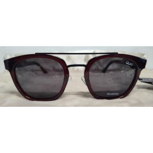 Quay Coolin Polarized Sunglasses Deep Red Frame/smokey Lenses