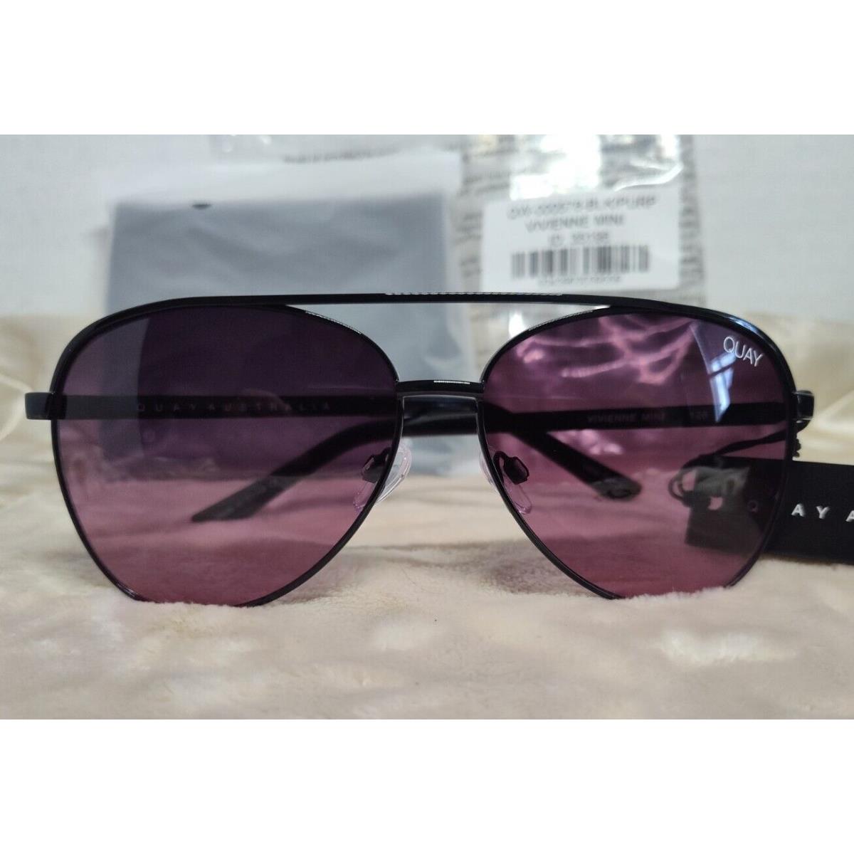Quay Vivienne Mini Aviator Sunglasses Black Framepurple Lenses Popular