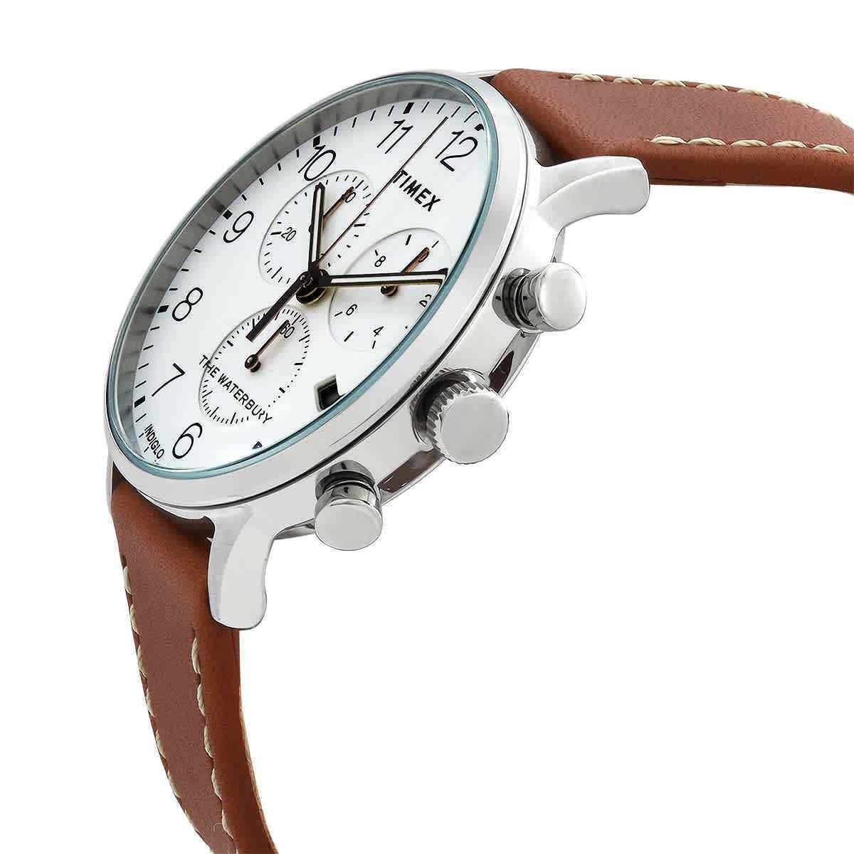 Timex Chronograph Quartz White Dial Men`s Watch TW2T28000