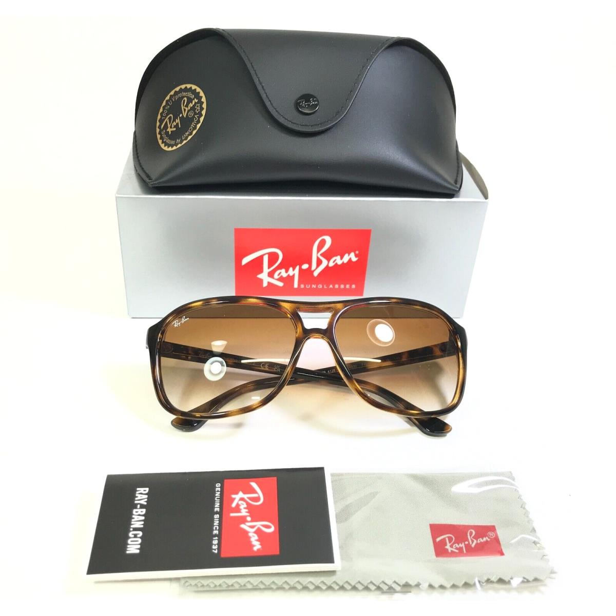 Ray-ban Sunglasses RB4128 Cats 4000 710/51 Havana Aviators Brown Gradient Lenses