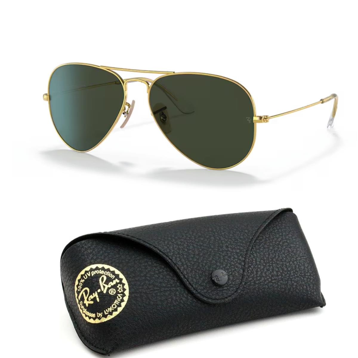 Rayban Aviator Large Metal ORB3025 Non-polarized Gold G-15 Green Sunglasses