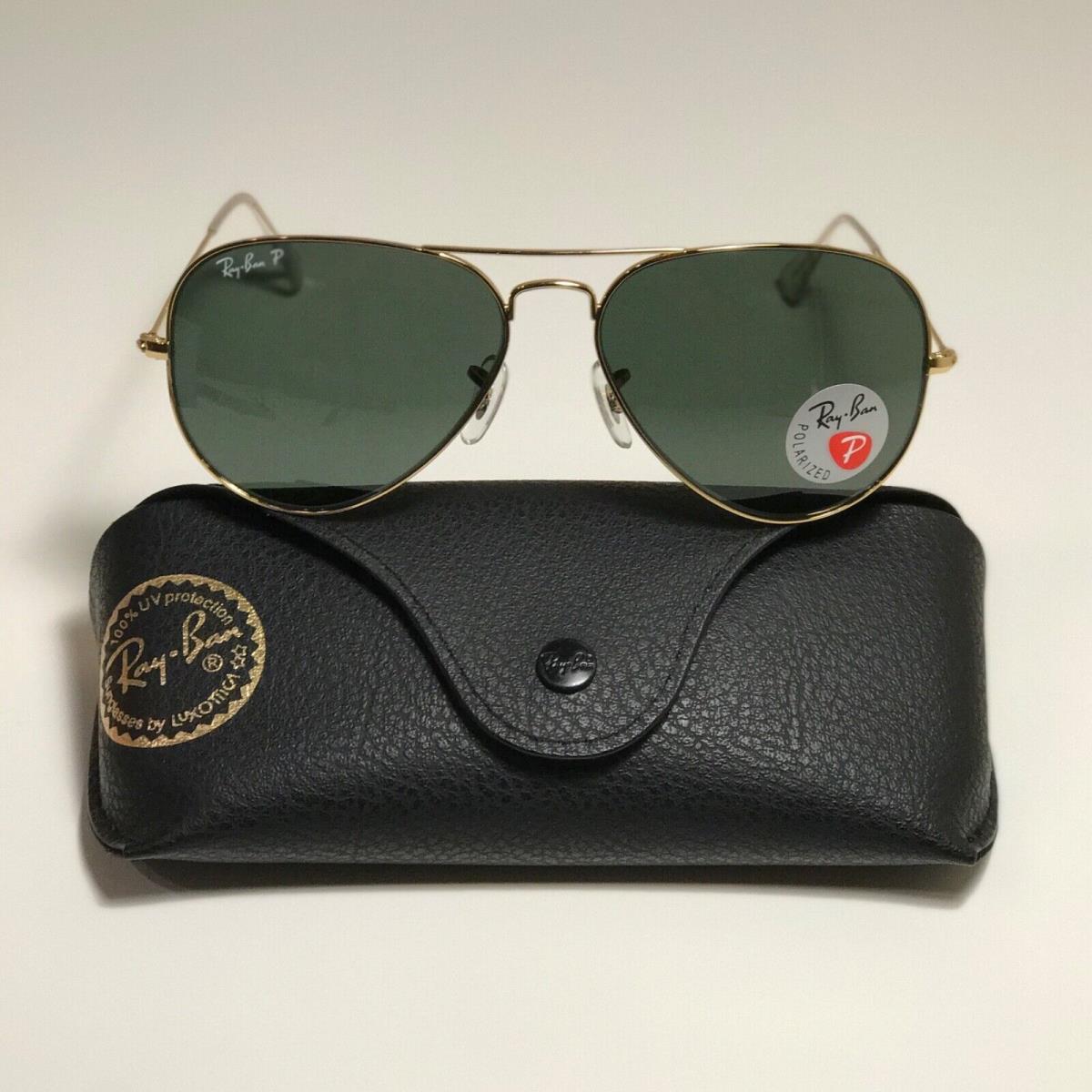 Ray-ban Aviator Classic Gold RB3025 001/58 58-14 58mm Polarized Green G-15