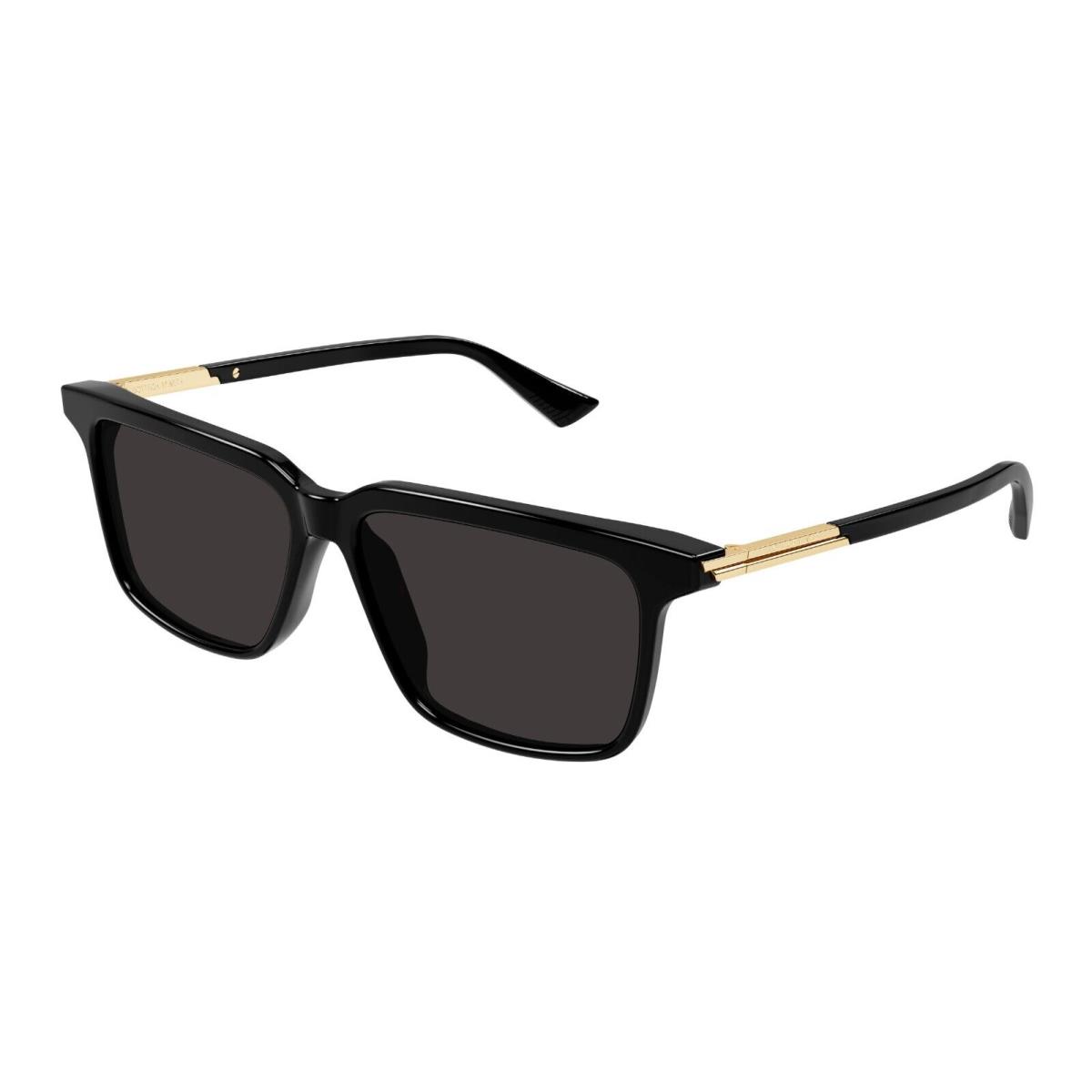 Bottega Veneta BV1261S Black with Gold/grey 001 Sunglasses