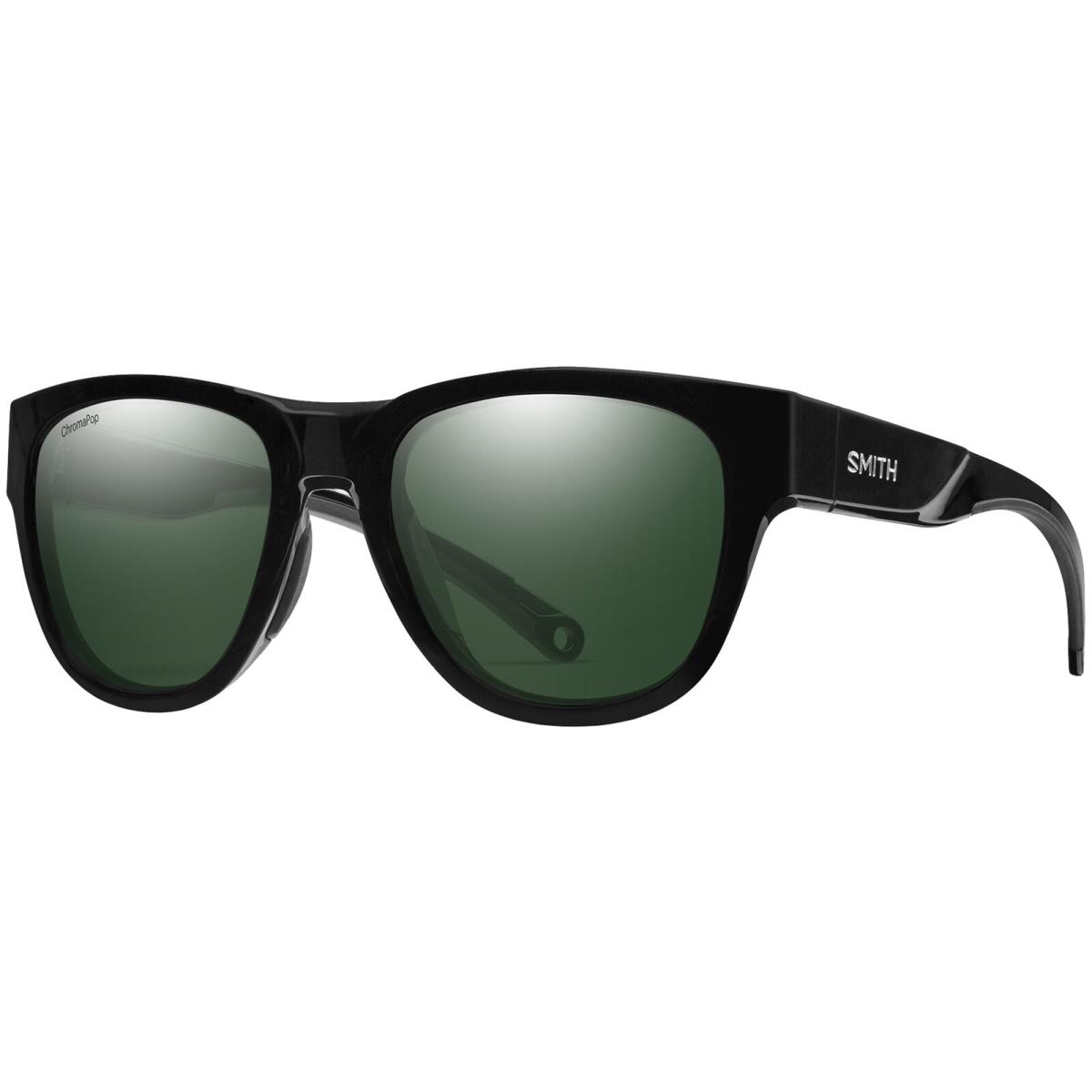 Smith Optics Rockaway Polarized Chromapop Round Sport Sunglasses 204316 Taiwan Black/Gray Green (80752L7)