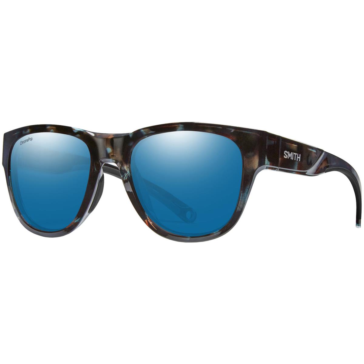 Smith Optics Rockaway Polarized Chromapop Round Sport Sunglasses 204316 Taiwan Sky Tortoise/Blue (IPR52QG)