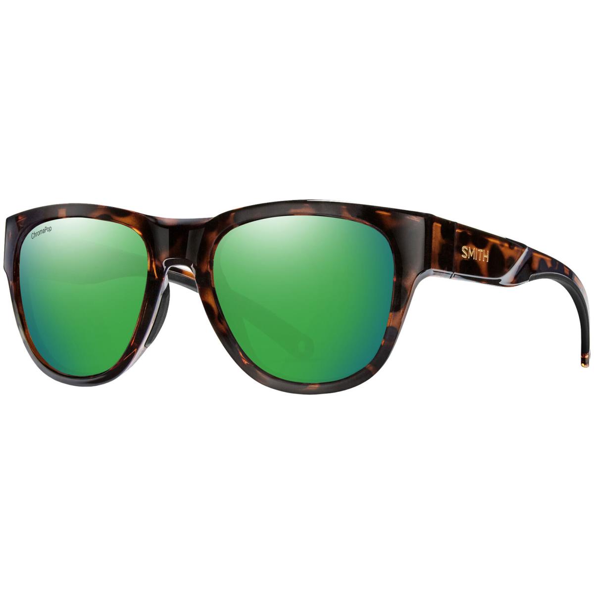 Smith Optics Rockaway Polarized Chromapop Round Sport Sunglasses 204316 Taiwan Tortoise/Green (9N452UI)