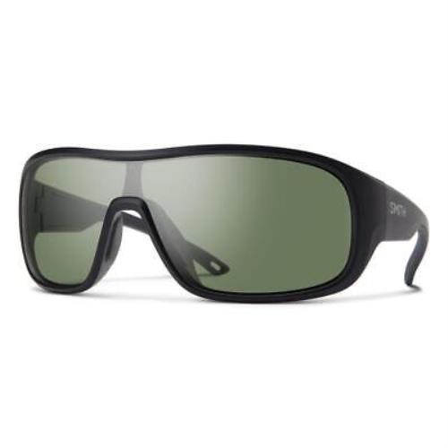 Smith Spinner Sunglasses Matte Black - Chromapop Polarized Grey Green
