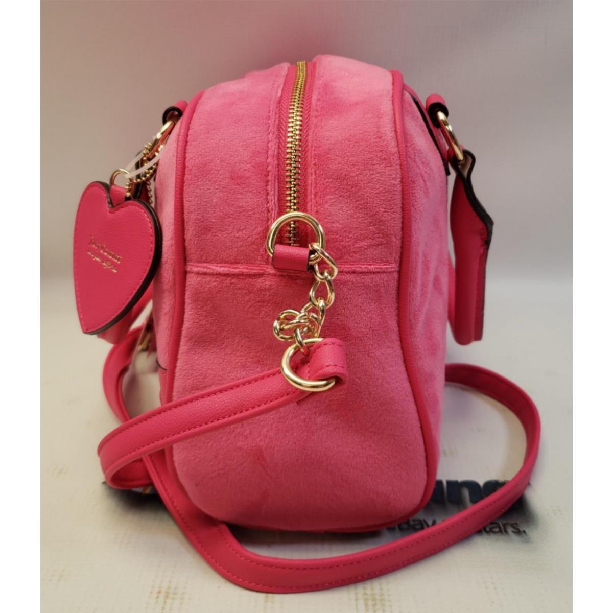 Juicy Couture Hot Pink Free Love Heritage Bowler Crossbody Bag