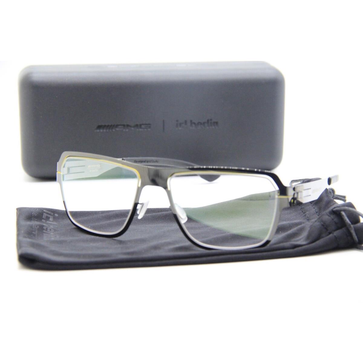 IC Berlin Amg 04 Gunmetal Yellow Eyeglasses W/case 55-18