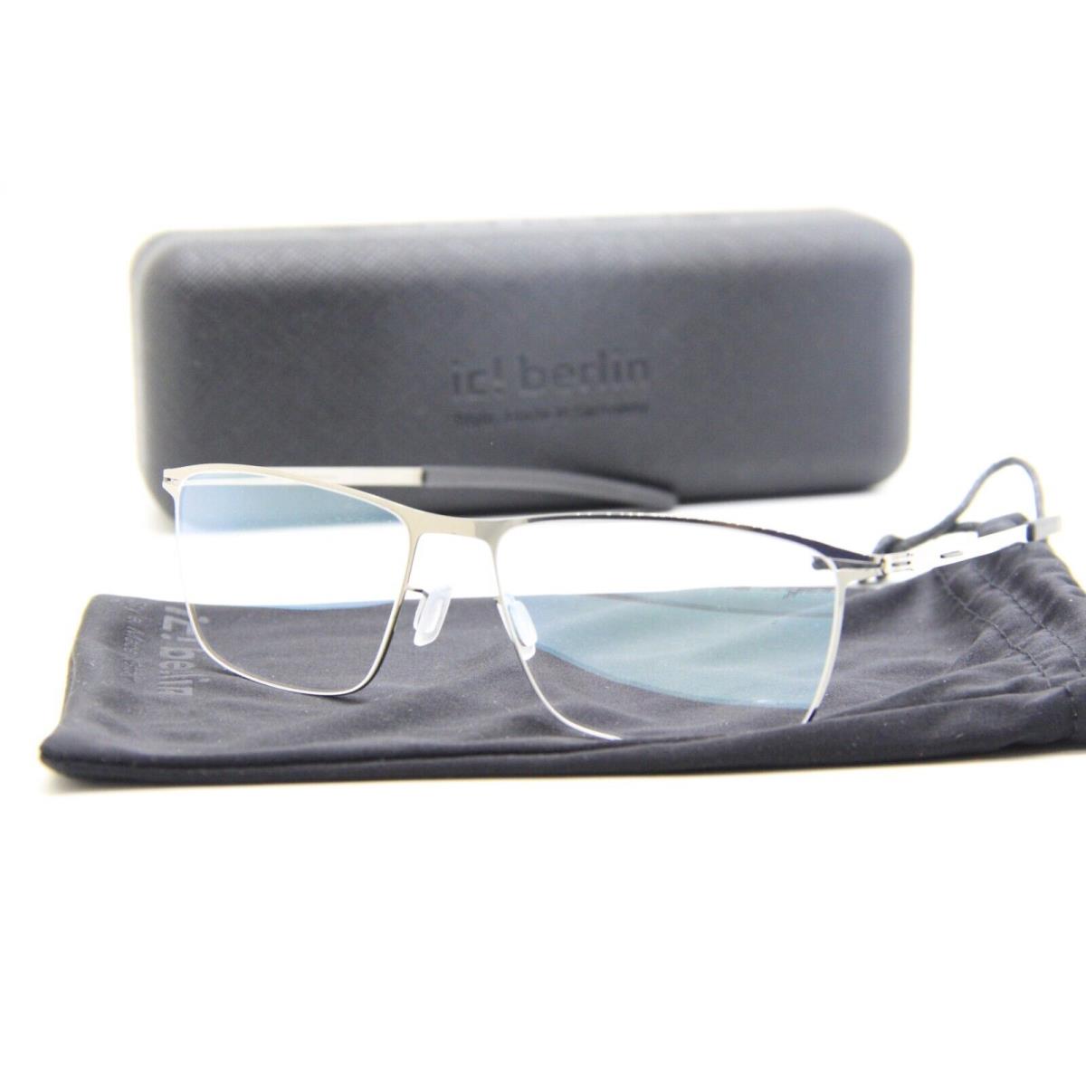IC Berlin Asper Shiny Graphite Black Eyeglasses W/case 54-17