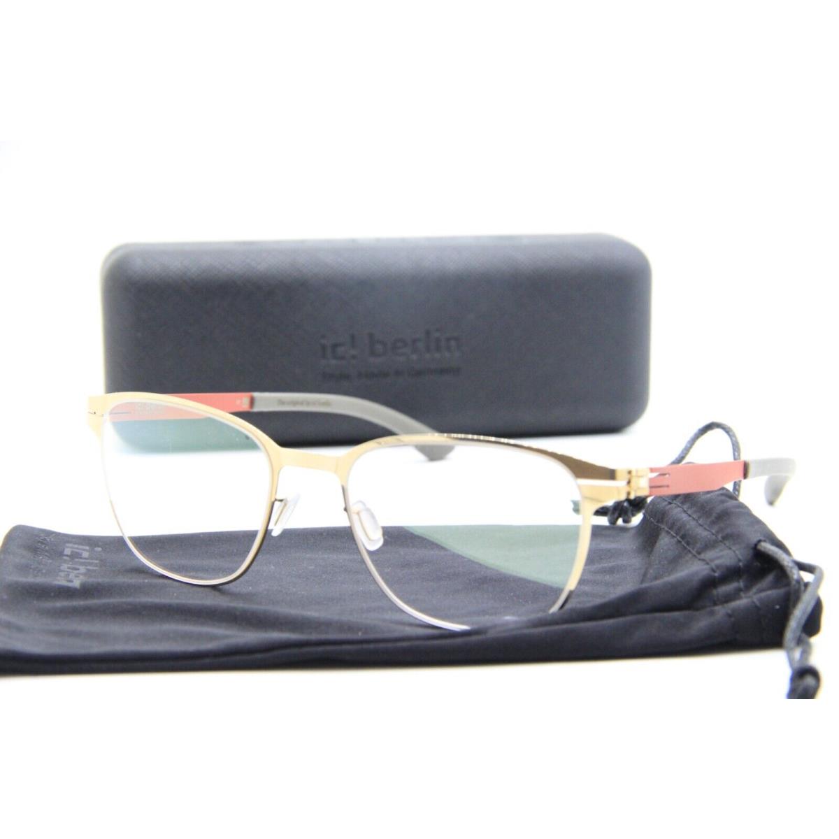 IC Berlin Luka Rose Gold Chilli Eyeglasses W/case 53-19