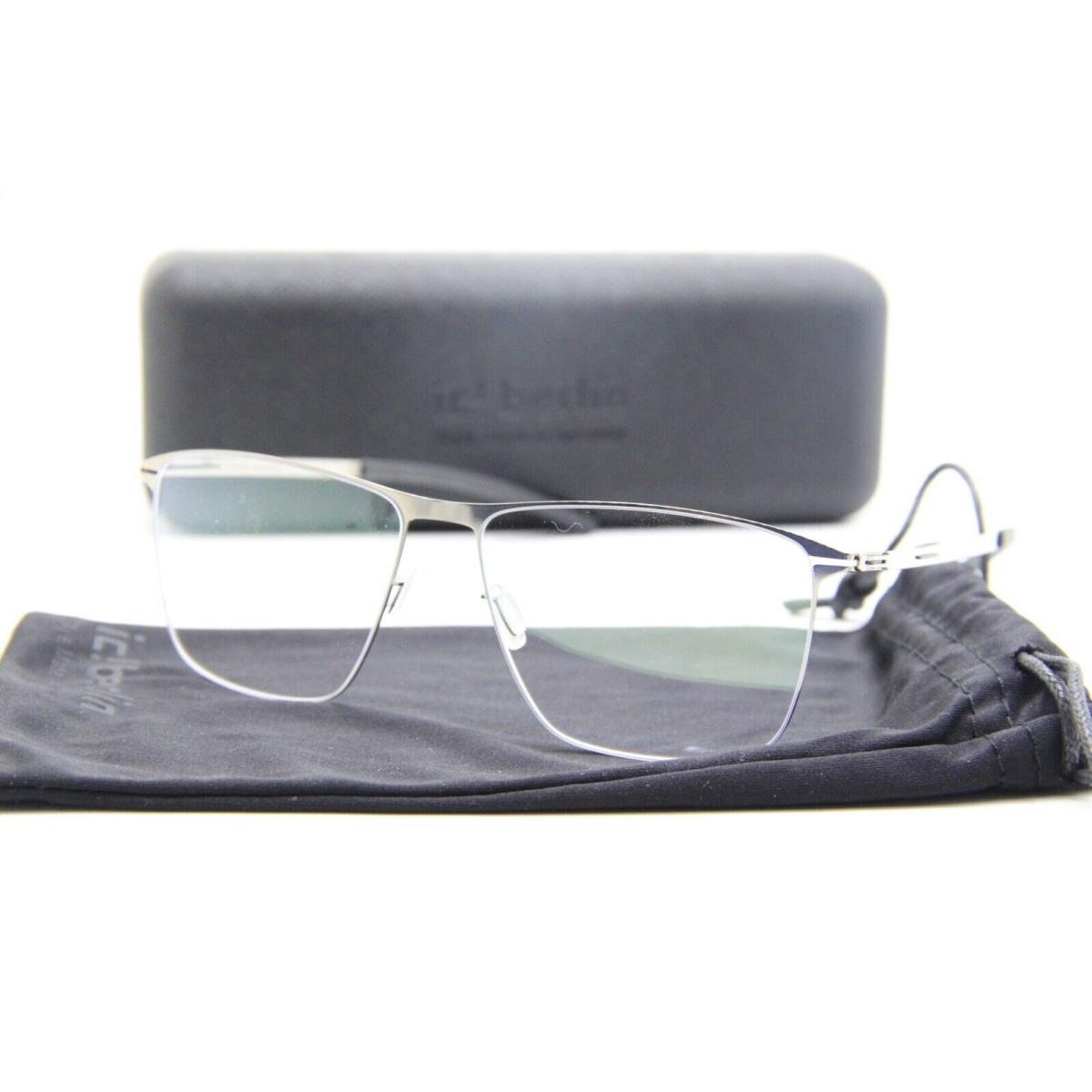 IC Berlin Joran Shiny Graphite Black Eyeglasses W/case 53-14