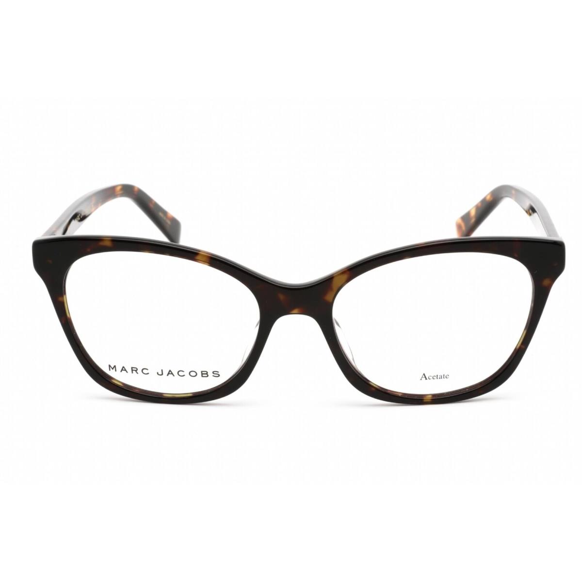 Marc Jacobs Women`s Eyeglasses Clear Lens Dark Havana Cat Eye Marc 379 086 00