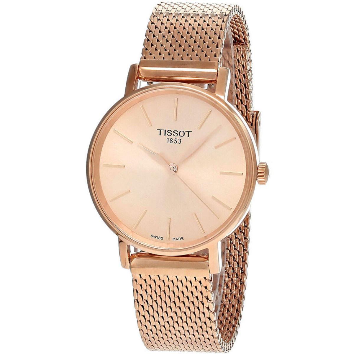 Tissot Everytime 34MM SS Pink Dial Women`s Watch T143.210.33.331.00 - Dial: Pink, Band: Rose Gold 5N, Band Type / :: Bracelet/Rose Gold 5N