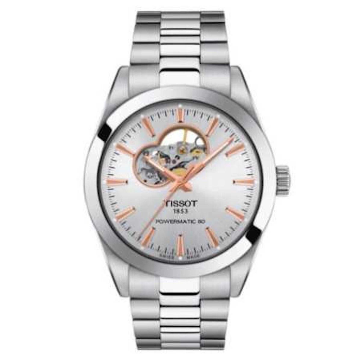 Tissot T1274071103101 Gentleman Powermatic 80 Open Heart T127.407.11.031.01