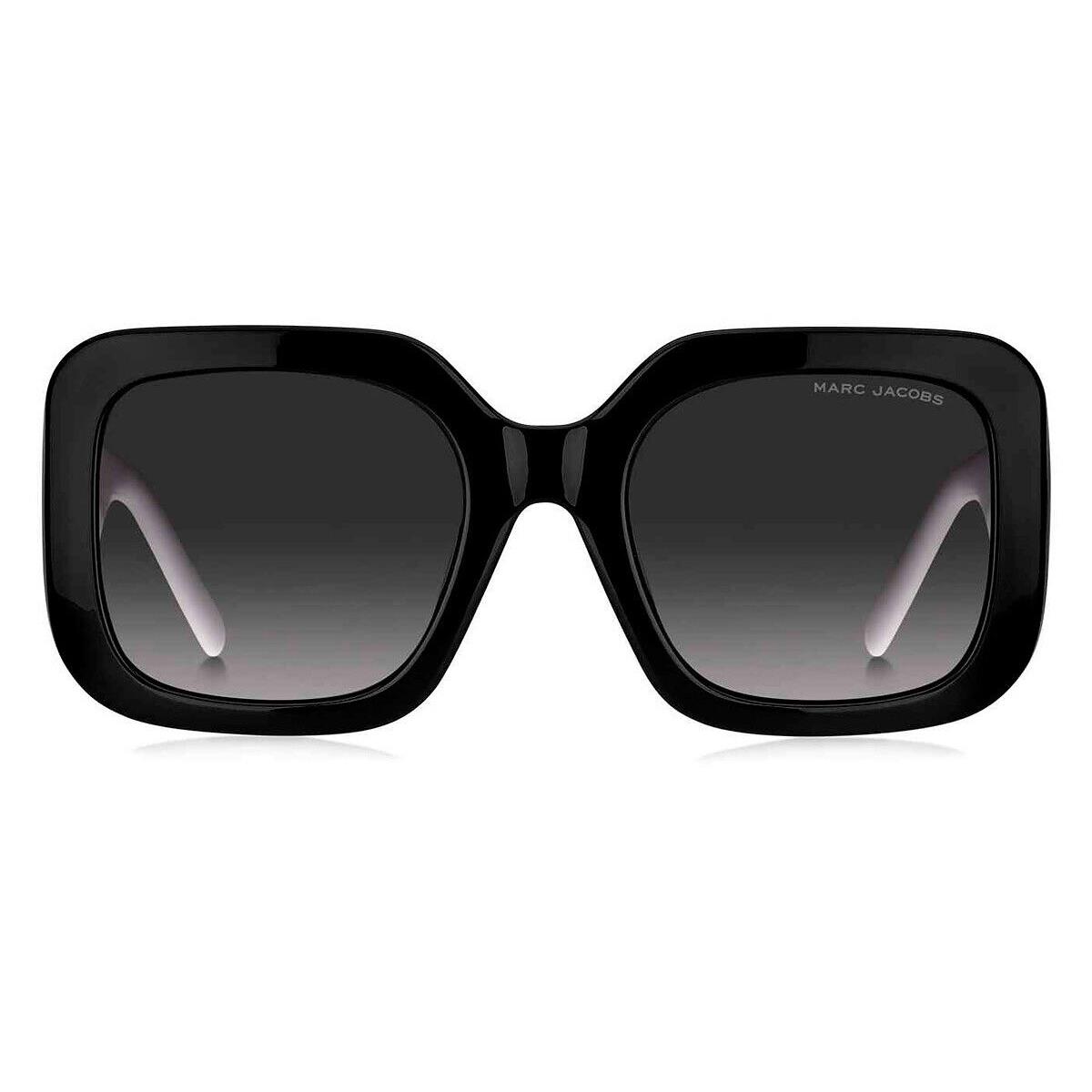 Marc Jacobs Marc 647/S Sunglasses Black White Gray Shaded 53 - Frame: Black White / Gray Shaded, Lens: Gray Shaded