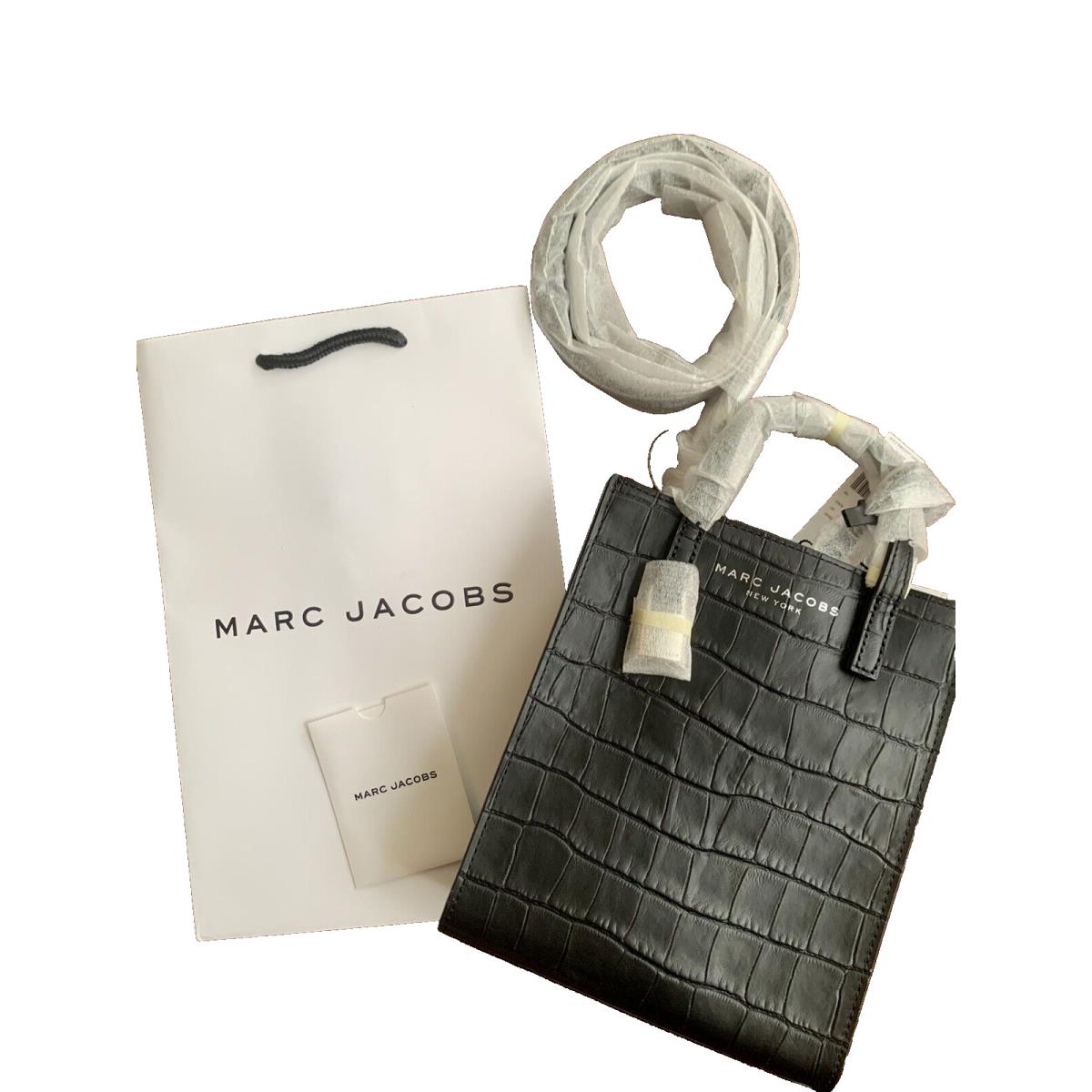 Marc Jacobs Micro Mini Grind Tote H017L01RR22-001 Crocodile Black