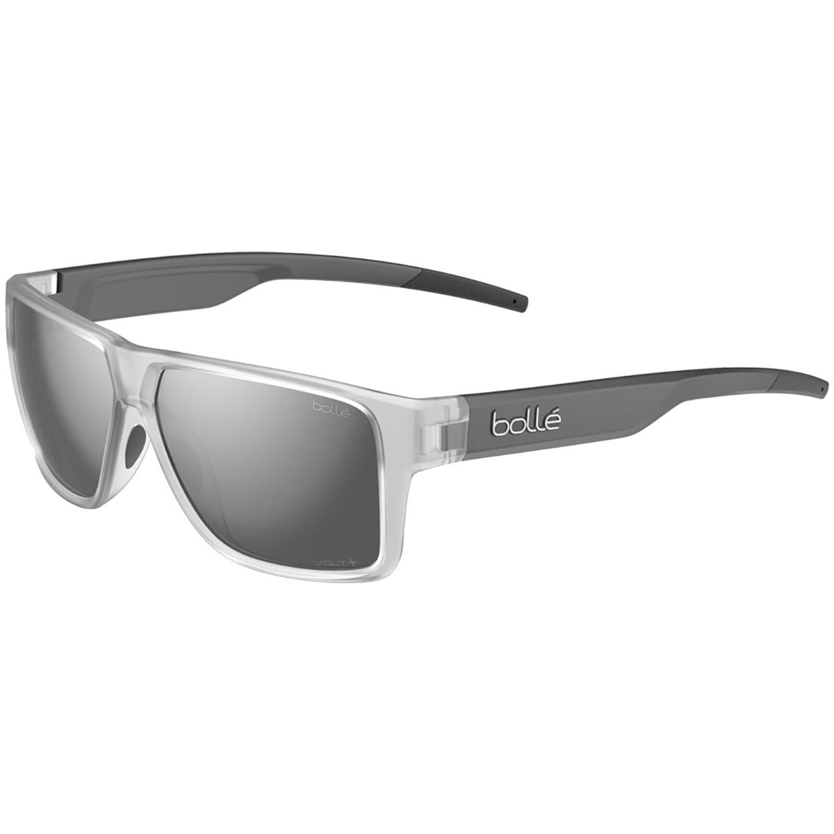 Bolle Temper Volt+ Polarized Men`s Light Grey Frost Square Sunglasses - BS042002