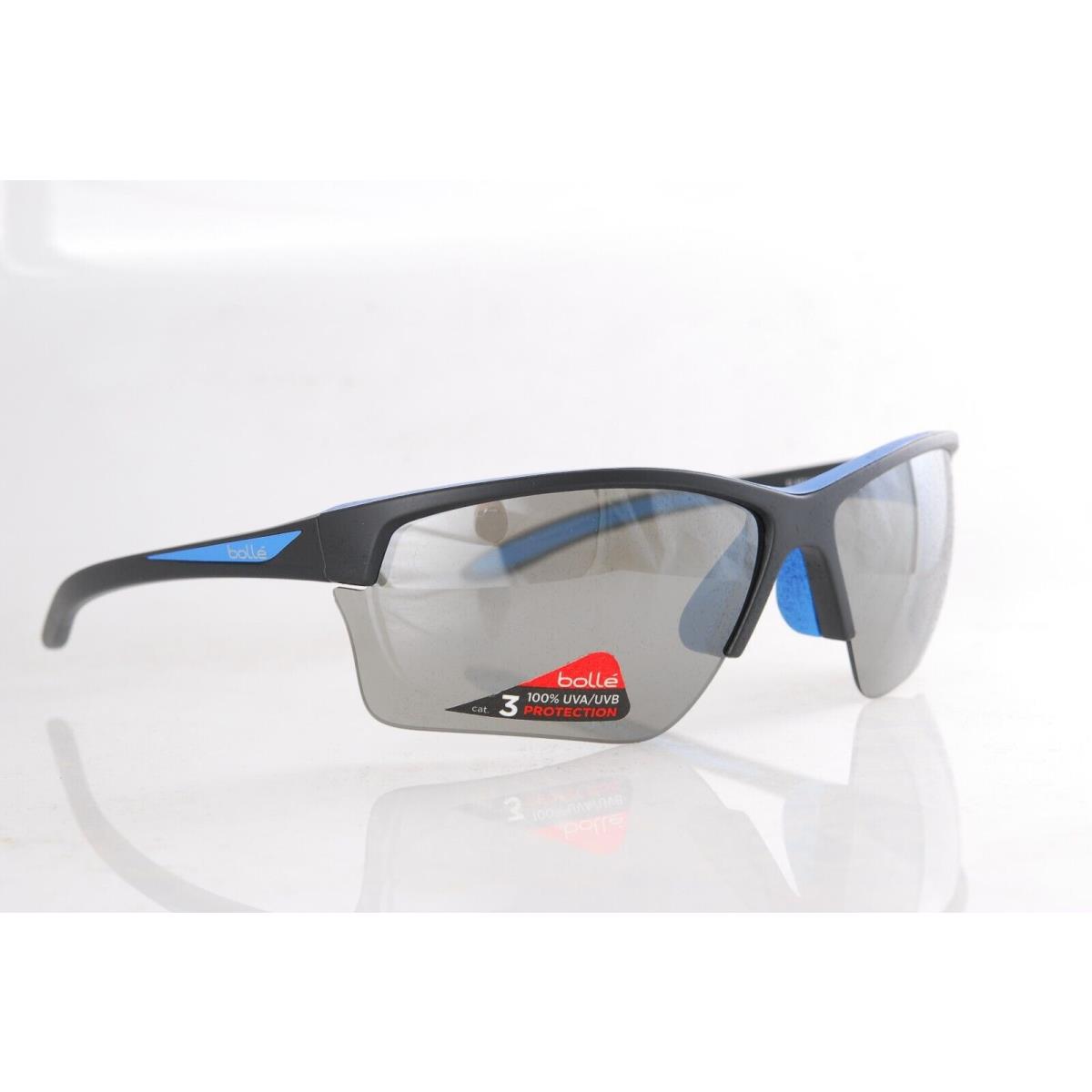 Bolle Flash Sunglasses Matte Black/blue Frame / Grey Lens Italy