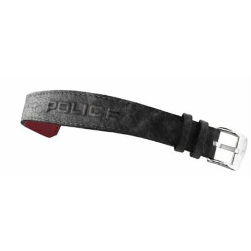 Police Jewelry PJ.24292BLGR/05 Wraith Black Leather Bracelet
