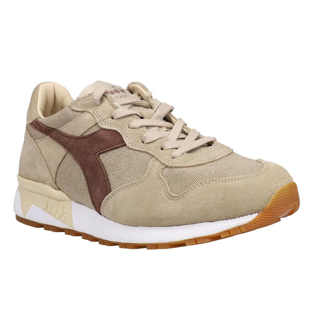Diadora Trident 90 Canvas Lace Up Mens Beige Sneakers Casual Shoes 178534-25048