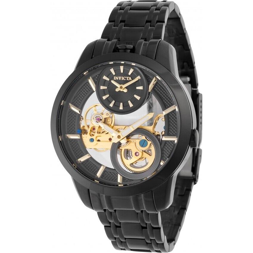 Invicta Objet D Art Hand Wind Black Dial Men`s Watch 44332