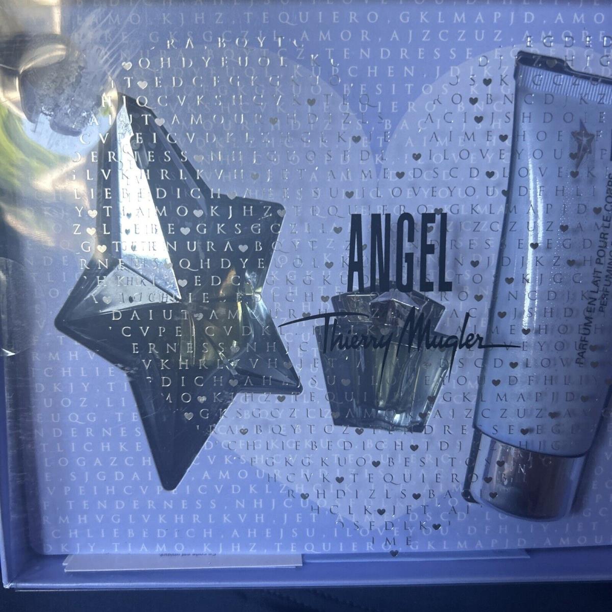 Angel Mugler 3 PC Set Eau De Parfum 25 ML + Purse Spray 5 Ml+ Body Lotion 100ML