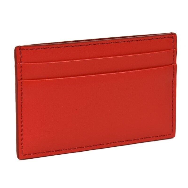 Alexander Mcqueen Lust Red Leather Credit Card Holder Case Wallet Italy