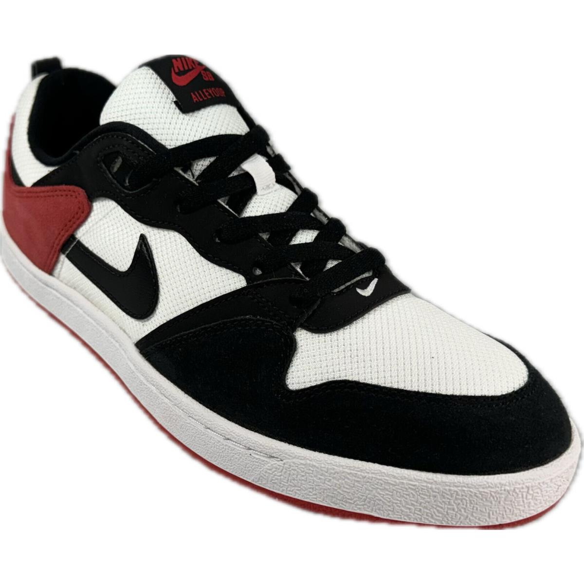 Nike SB Alleyoop Men`s Balck/red Skateboarding Lifestyle Shoes CJ0882-102 - Black/White-University Red