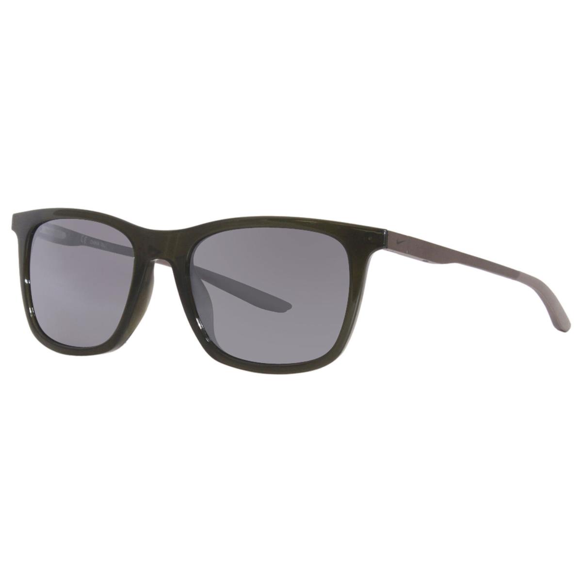 Nike Neo-sq DV2375 382 Sunglasses Sequoia/silver Flash Lenses Square Shape 54mm