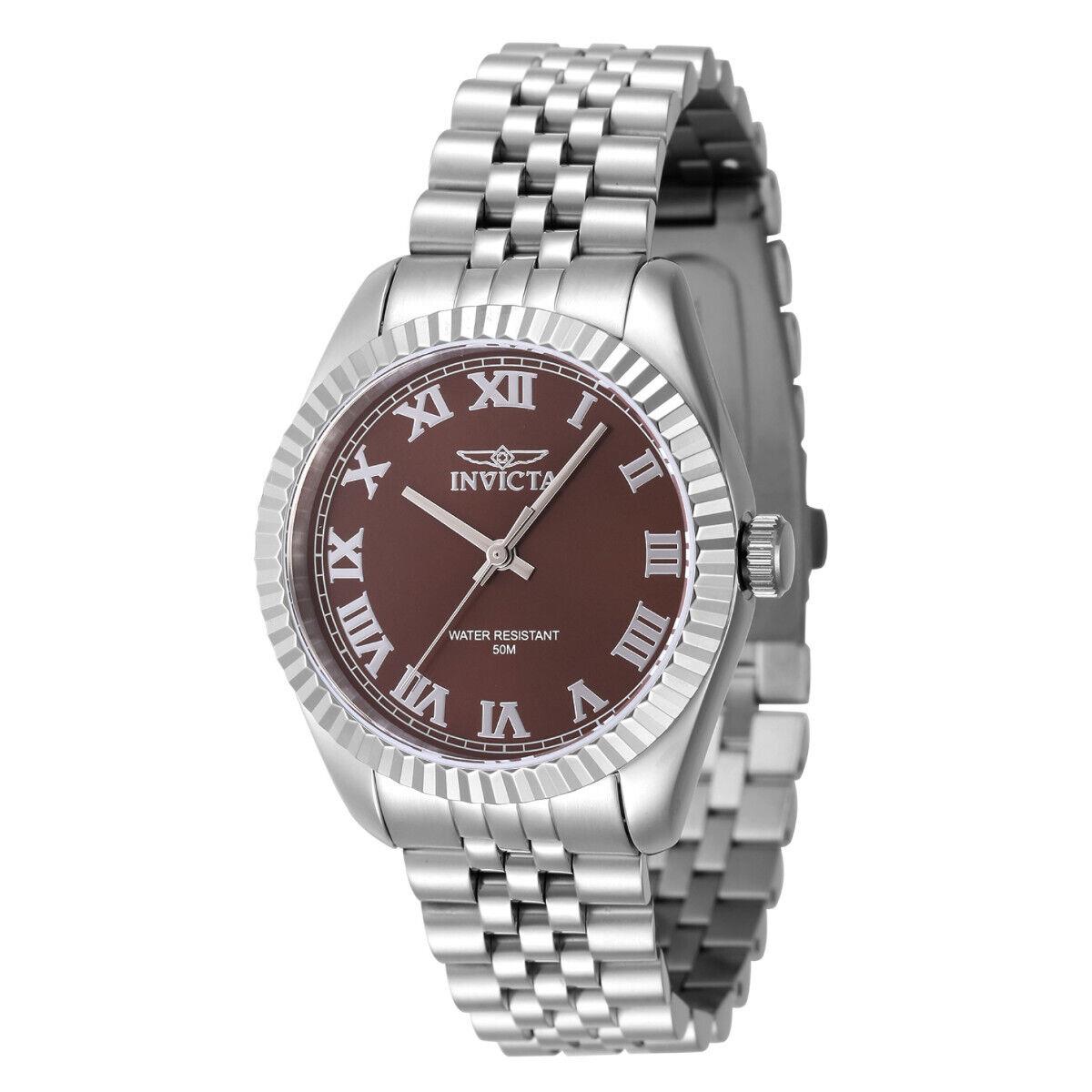 Invicta Specialty Ladies Watch Stainless Steel Copper Dial 36MM Case Japan Mov - Dial: Copper, Band: Silver, Bezel: Silver