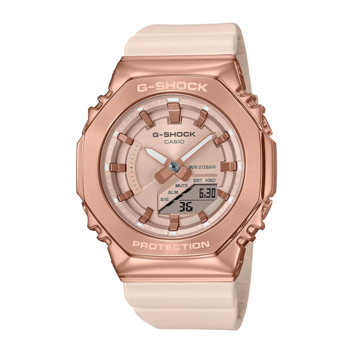Casio G-shock Pink Gold Dial and Pink Beige Band Women`s Watch GMS2100PG-4A