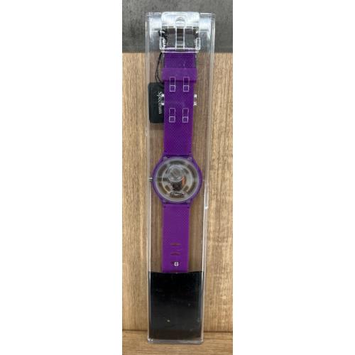 Ed Hardy Mens Fashion Quartz Skull Roses Purple Watch