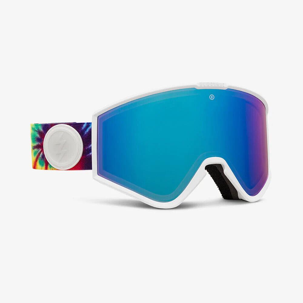 Electric Visual Kleveland.s Tie Dye Snowboarding Goggles Blue Chrome EG2921120