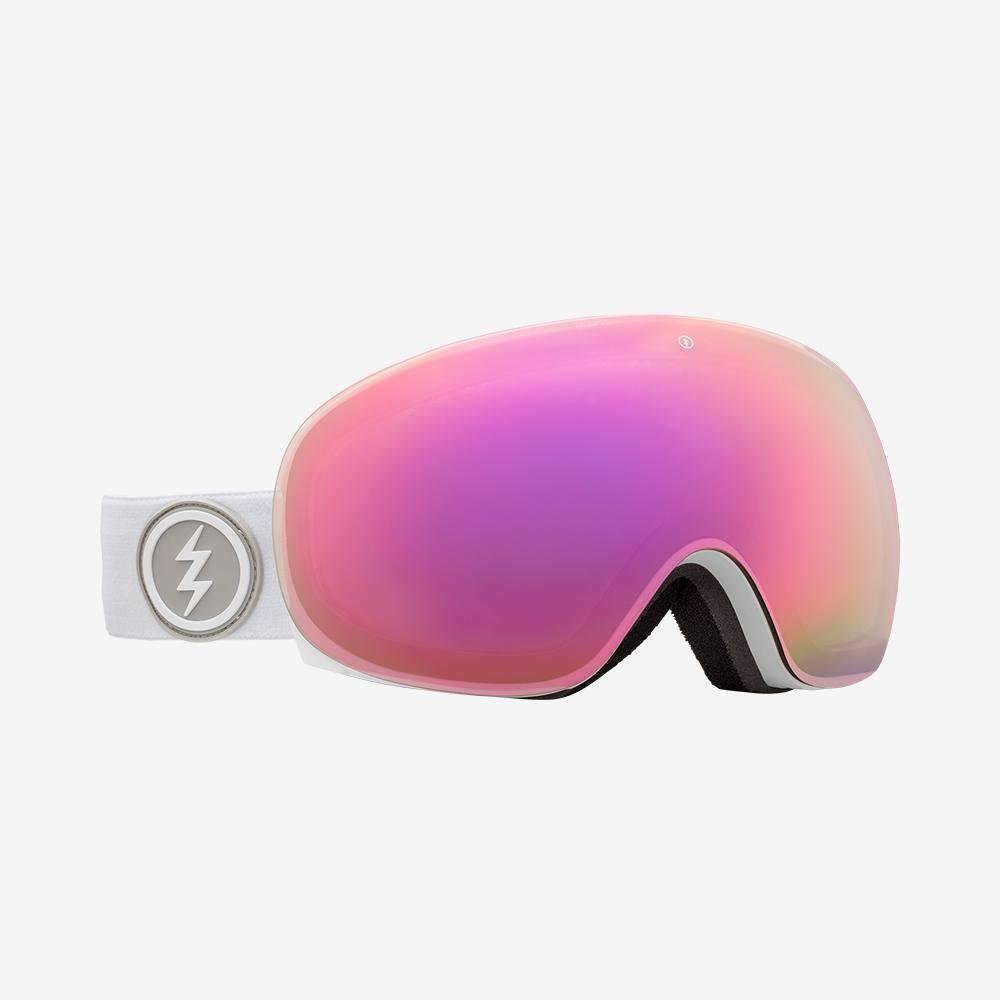 Electric Visual EG3 Matte White + BL Snowboarding Goggles Brose / Pink Chrome