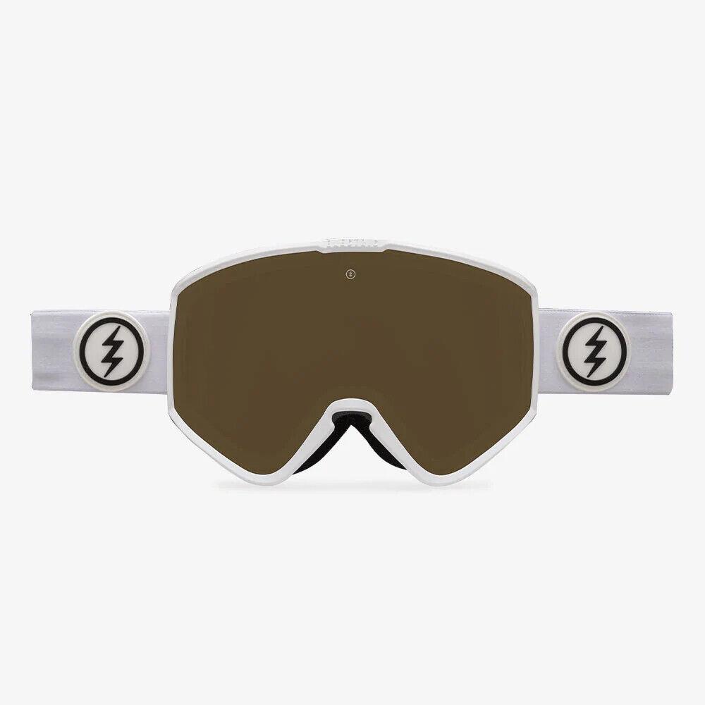 Electric Visual Kleveland+ Gloss White Goggles Photochromic Green Bronze