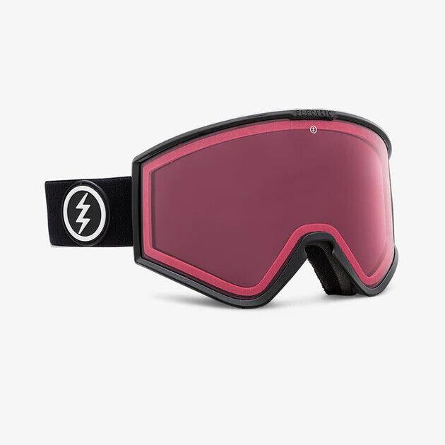 Electric Visual Kleveland+ Gloss Black Snowboarding Goggles Photochromic Rose