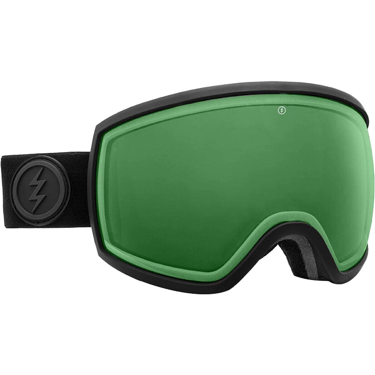 Electric Visual EG2-T.S Matte Black + BL Light Green Goggles Green Chrome