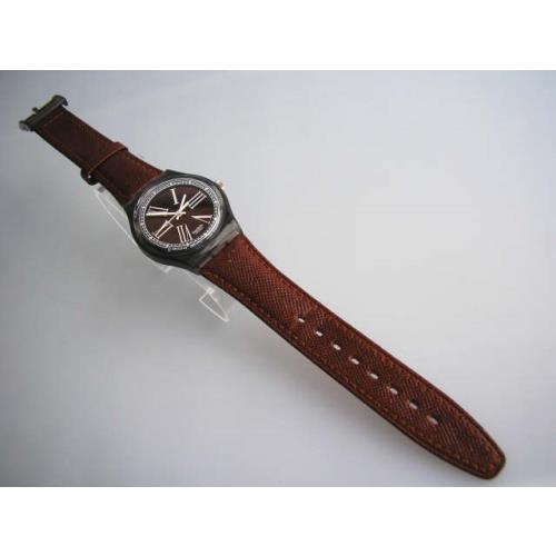 Sign OF Times 1st Solar Swatch with Brown Leather Band-nib