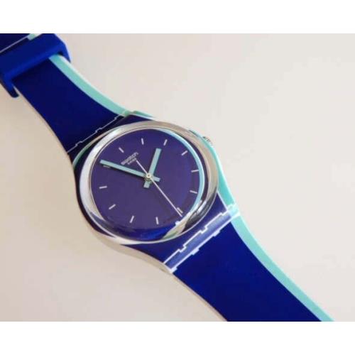 Blue Shore Stunning 2021 Swatch with 2-Toned Blue Silicone Strap Nib-rare