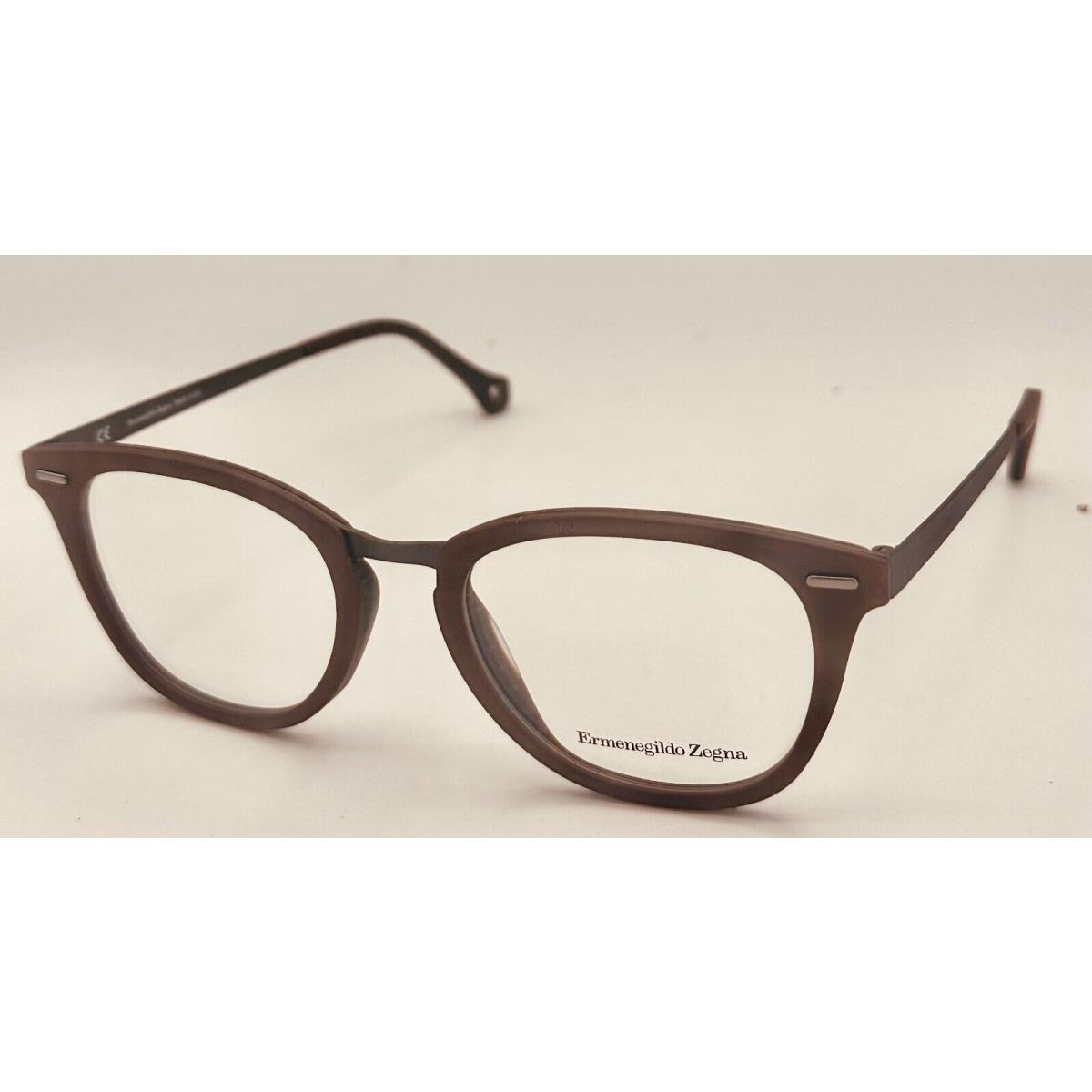 Ermenegildo Zegna Mens Soft Square Frosted Brown Plastic Frame VZ3283 Alam 49mm