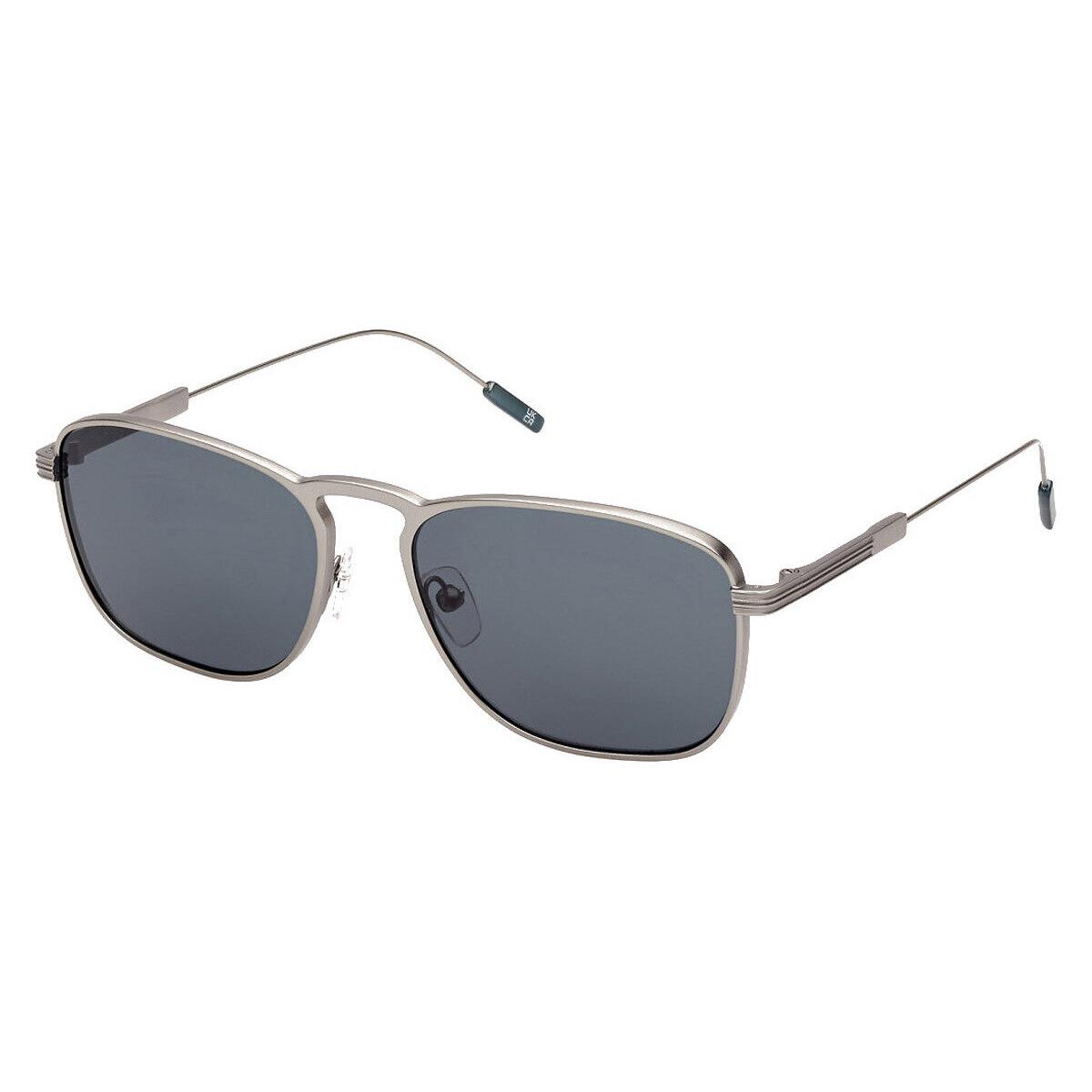 Ermenegildo Zegna EZ0219 Sunglasses Semi-shiny Gunmetal / Blue