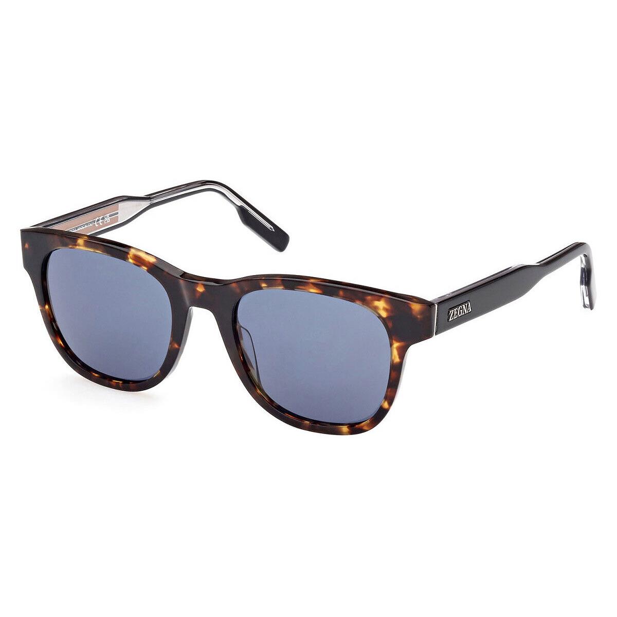 Ermenegildo Zegna EZ0222 Shiny Classic Havana/road 232 Core Insertion / Blue