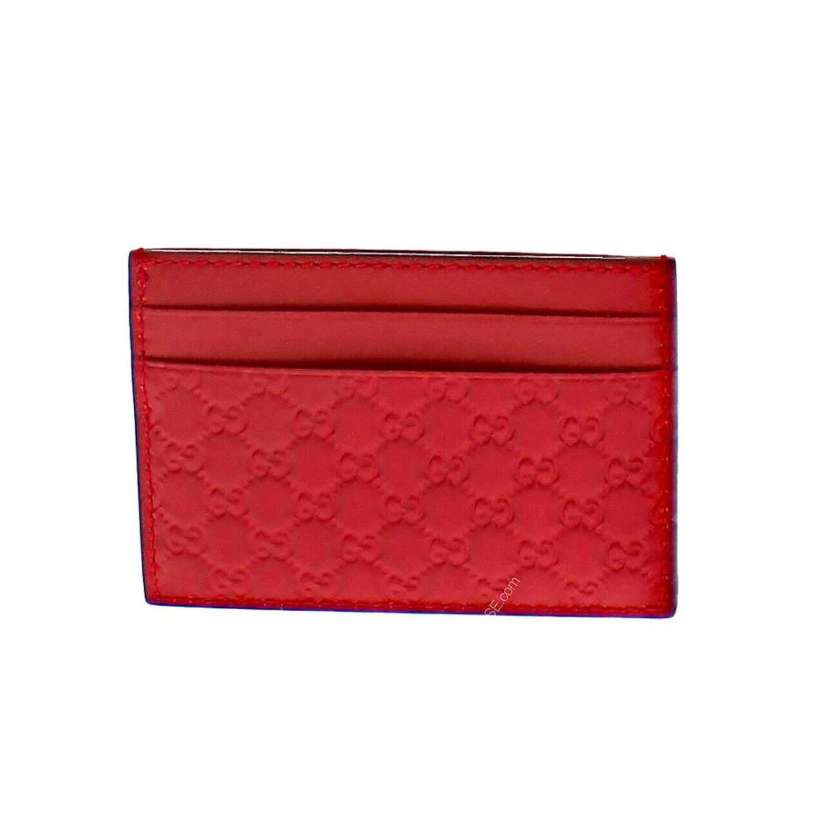 Gucci Microguccissima GG Red Card Holder 262837 BMJ1N 6420