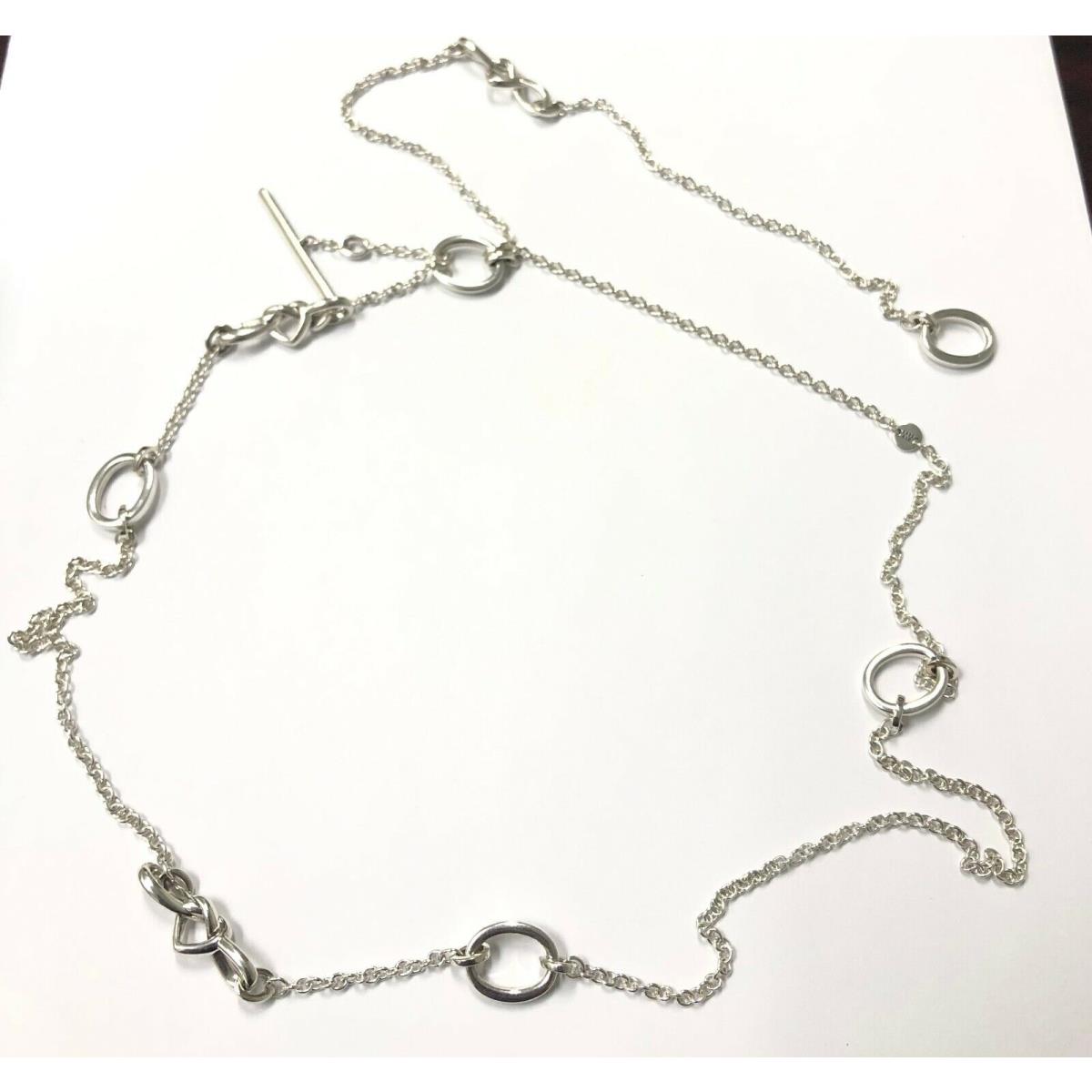 Pandora Knotted Hearts T-bar Necklace 398080-90cm / 35.4 +free Gift Box +tag