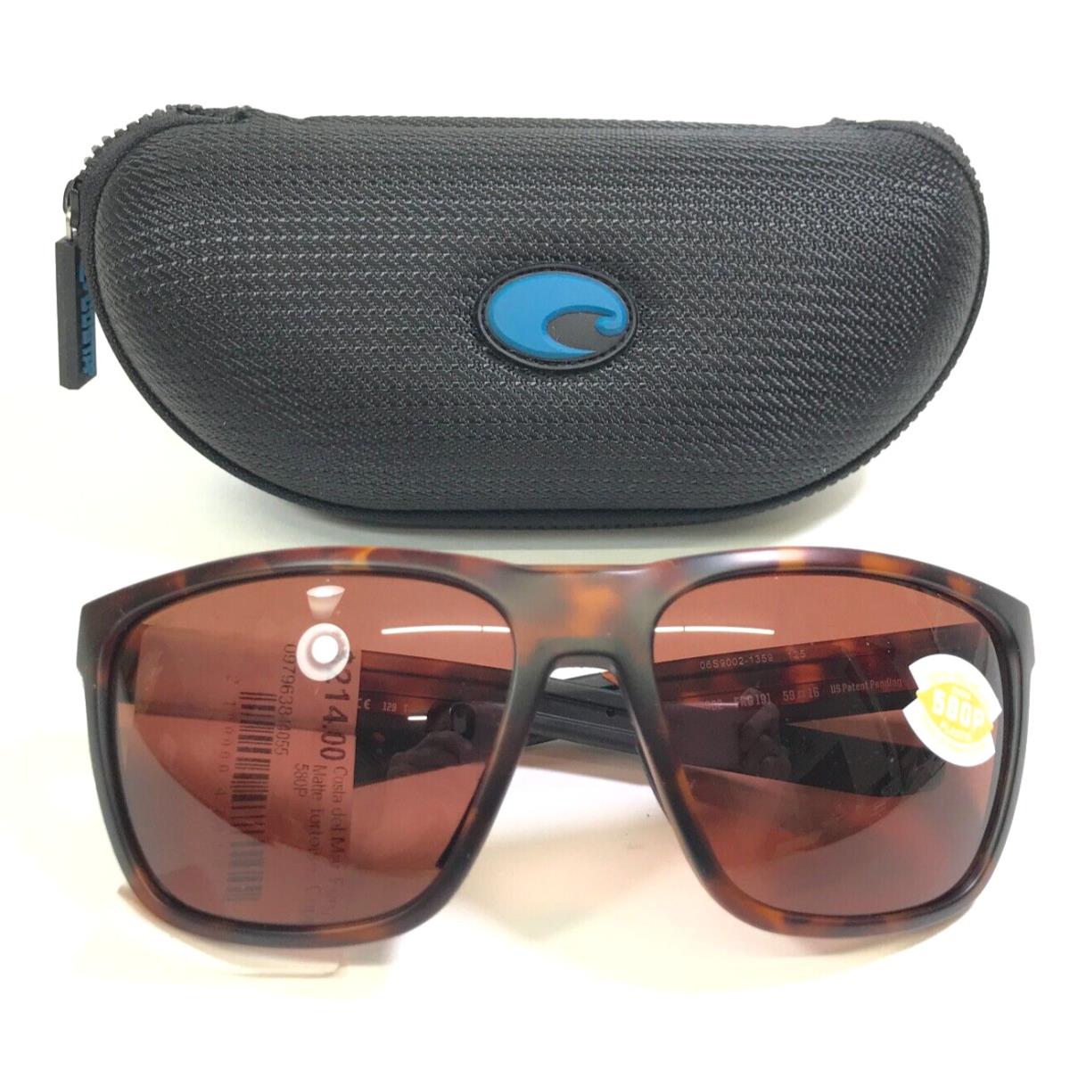 Costa Sunglasses Ferg Frg 191 06S9002-1359 Matte Tortoise Copper 580P Lenses